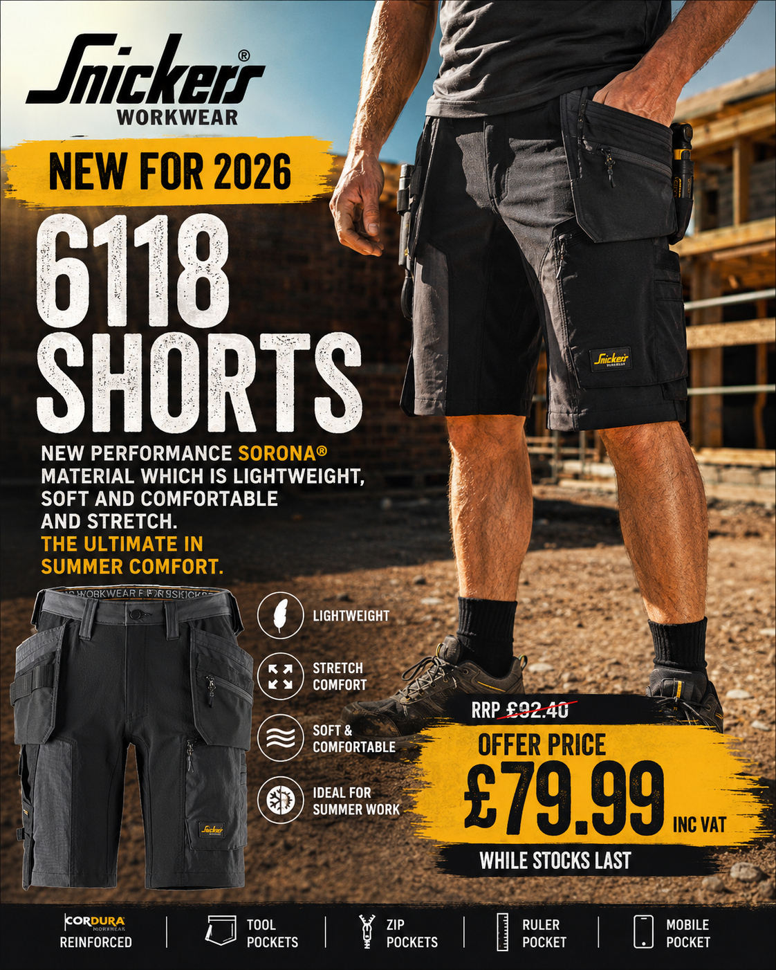 Snickers 6118 Work Shorts