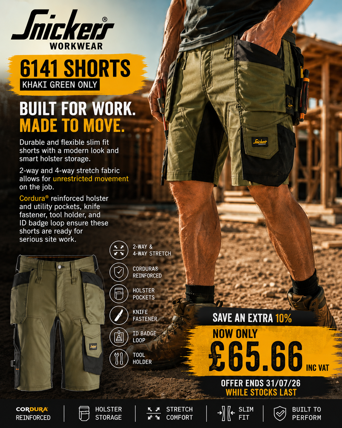 Snickers 6141 work shorts