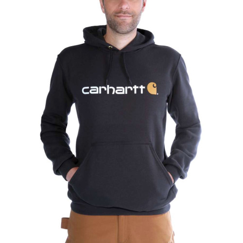 Carhartt Sweatshirt Hoodie Logo Graphic - Midweight - Loose Fit in Black