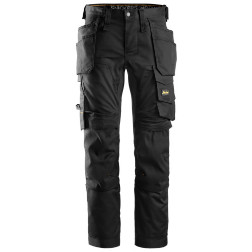Snickers 6241 AllroundWork, Stretch Trousers Holster Pockets black front