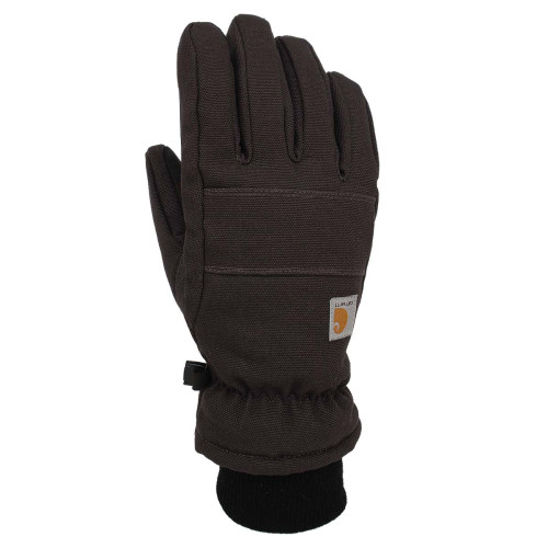 Carhartt men's duck fabric insulated gloves in black main image