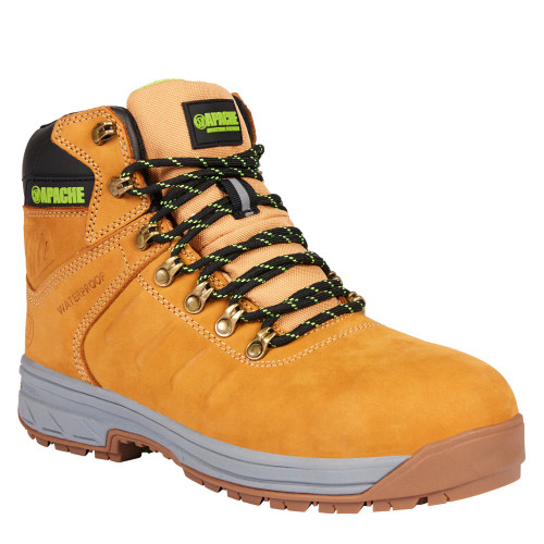 Apache Moose Jaw Pro XTS S7 Waterproof & Breathable Safety Boots Tan - Wheat in colour - side view