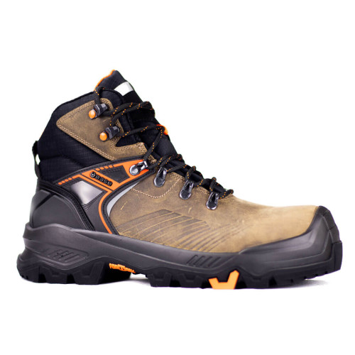 Portwest Base B1601 premium safety boots in brown and orange