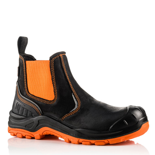 Buckler Buckbootz Buckzviz BVIZ3 Safety Dealer Boots Black / Orange Size 9