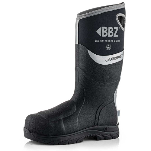 BuckBootz BBZ9000 Neoprene Safety Wellington Boots in Black main image