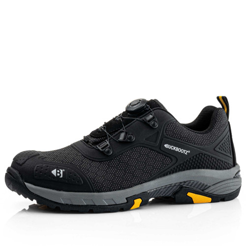 Buckler Buckboots Wheelz Premium Safety Trainer with Fitgo Speed Lace System in Black front main image