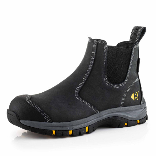 Buckler Buckbootz Wizardz 2 Nubuckz Leather Dealer Safety Work Boots in Black main image