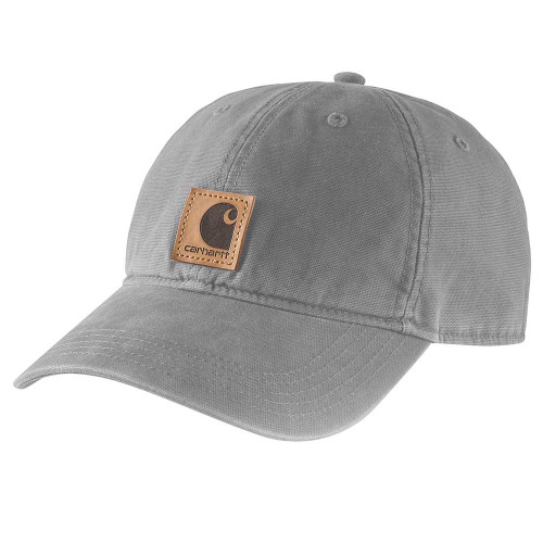 Carhartt 100289 canvas hat in asphalt colour front