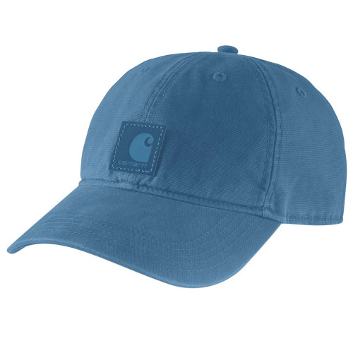 Carhartt 100289 AH0289 Canvas Cap Hat in Dark Horizon Blue Front