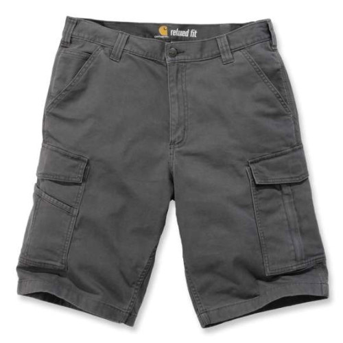 Carhartt rugged flex canvas cargo shorts in shadow grey