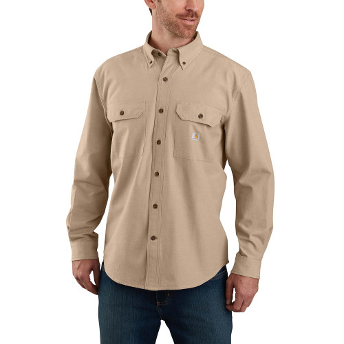 Carhartt 104368 Shirt in Dark Tan Chambray