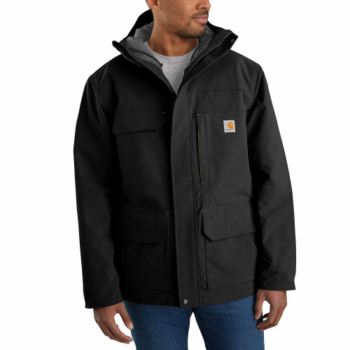 Carhartt 105002 Super Dux Insulated Relaxed Fit Coat Traditional Jacket in Black main image