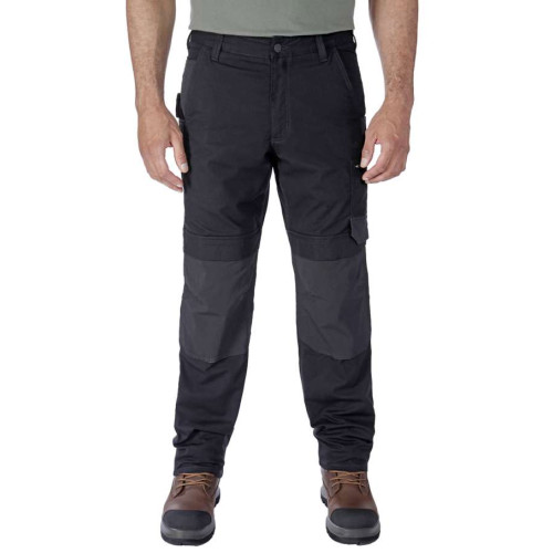 Carhartt 105074 Steel Rugged Flex Ripstop Double Front Work Trousers in Black front