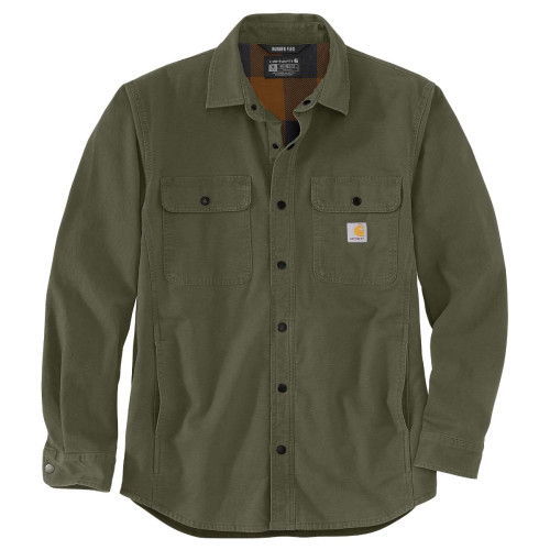 Carhartt 105419 Rugged Flex Canvas Fleece Lined Shirt Jacket front main image