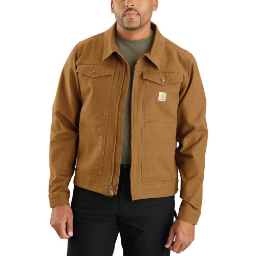 Carhartt 105748 Rugged Flex Duck Berwick Jacket in Carhartt Brown front main image