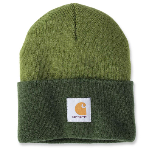 Carhartt 106065 AH6065 Two Tone Knitted Beanie Hat Light Moss