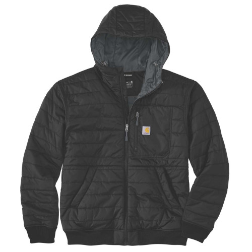 Carhartt 106543 Lightweight Rain Defender Insulated Hooded Jacket in Black front main image