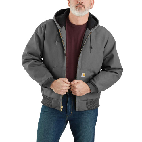 Carhartt 106673 Duck insulated active jacket in gravel model front main image