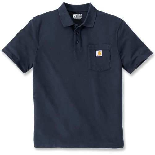 Carhartt 106685 Polo Shirt with front pocket colour Navy front