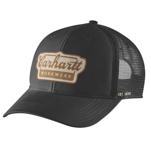 Carhartt 106738 Rugged Flex Twill Mesh-Back Truckers Cap Script Patch