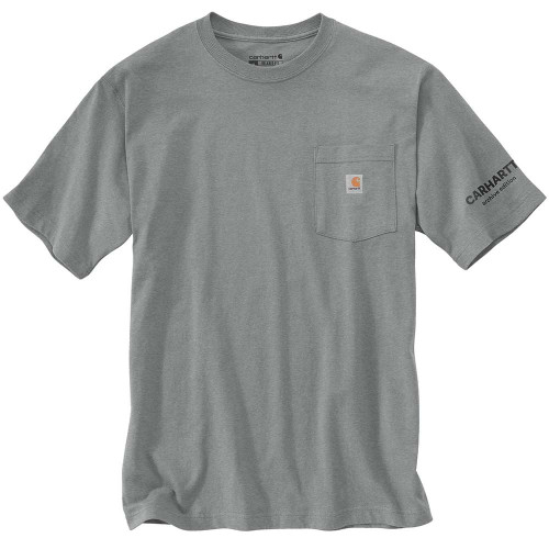 Carhartt 106772 graphic print men's t-shirt in weathered ash heather grey main image