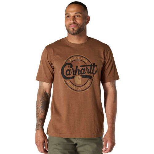 Carhartt 107049 Relaxed Fit Script Graphic T-Shirt Red Duck