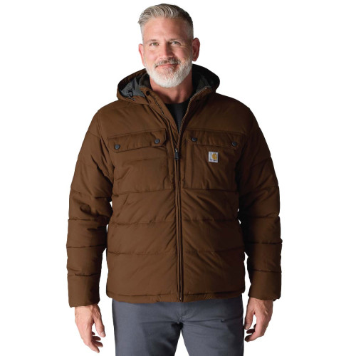 Carhartt 107082 Montana Loose Fit Insulated Jacket in Red Duck model front main image