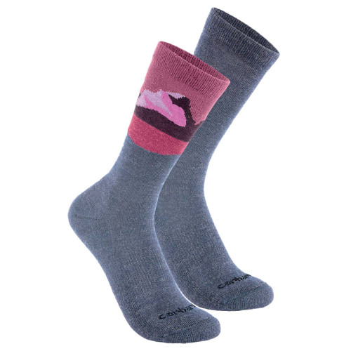 Carhartt 803398 women's crew mountain socks in woodrose main image