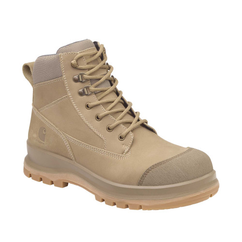 Carhartt F702903 Detroit S3 Safety Work Boots in Dark Khaki with Side Zip main image