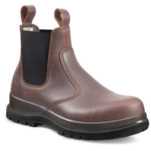 Carhartt F702919 Carter Chelsea Safety Boots in Dark Brown Main Image