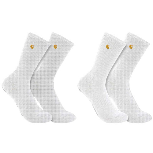 Carhartt SC2252M 803106 Midweight men's crew socks in white 2 pairs