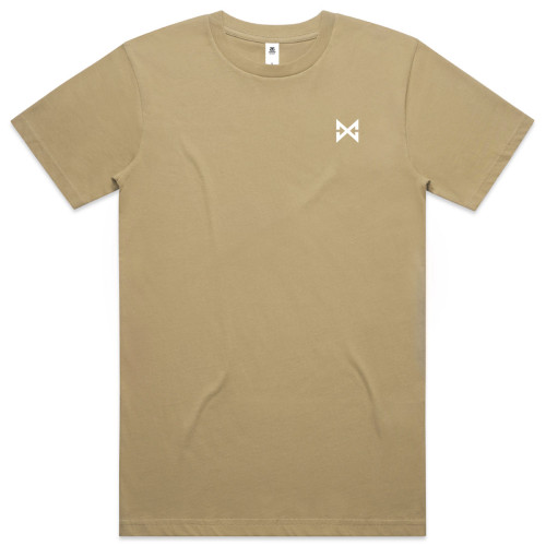 Double Cross DC 5050 Base Block T-Shirt in Ecru Colour front image
