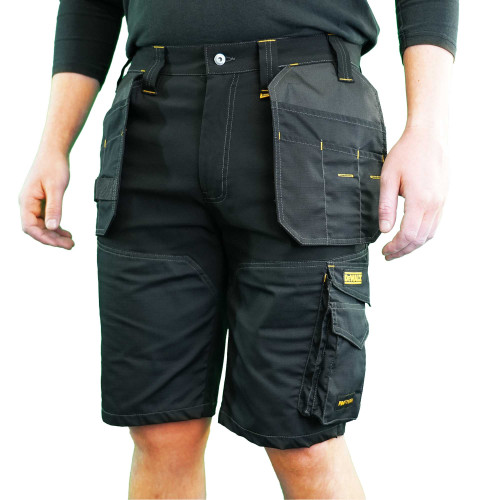 Toolmonkey Dewalt Kingsport Pro Stretch Work Shorts in Black Durability Meets Comfort