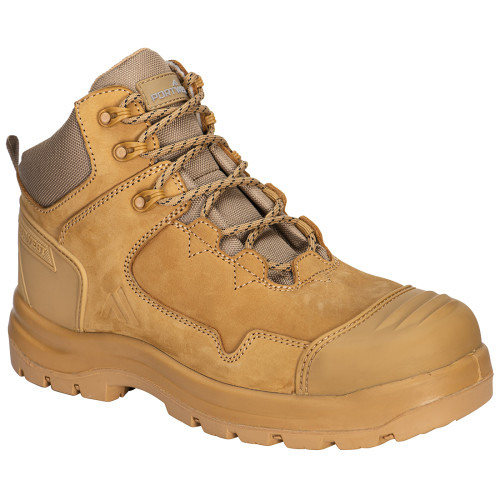 Porwest FD04 Apex Composite Mid height safety Boots wheat tan colour