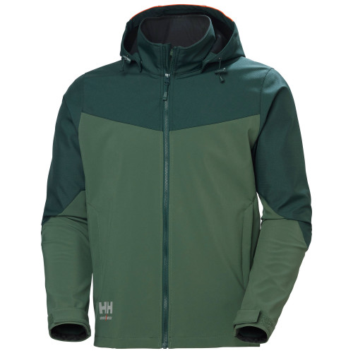 Helly Hansen 74290 Oxford Hooded Softshell Jacket spruce front main image