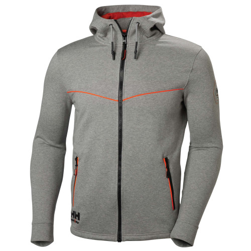 Helly Hansen 79197 Chelsea Evo Zip Hoodie in Grey Melange Main Image