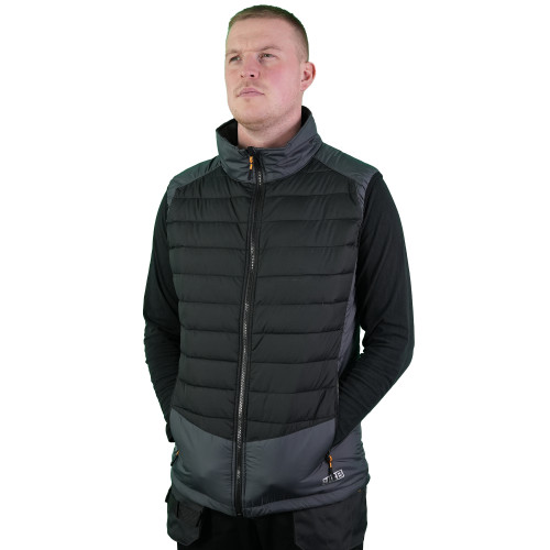 JCB D+23 Padded Gilet - Body Warmer - Grey & Black - Large