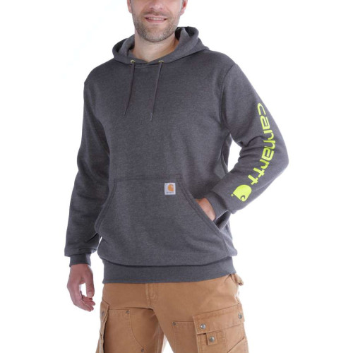 Carhartt K288 Men's hoodie with sleeve logo main image colour carbon heather