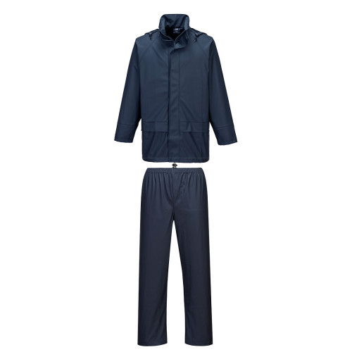 Portwest L450 Sealtex Essential 2 Piece Rainsuit in Navy, Complete Waterproof Protection