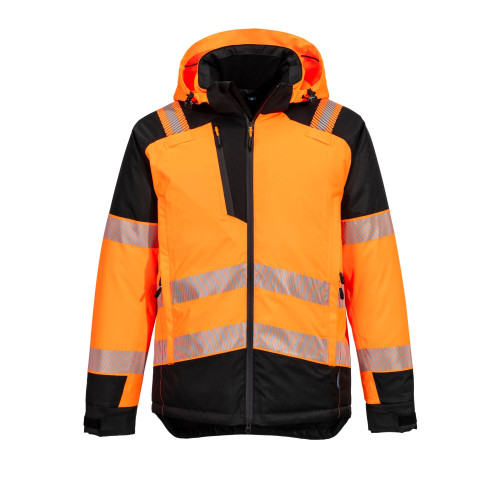 Portwest T160 PW3 Hi Vis Waterproof Winter Jacket orange main image