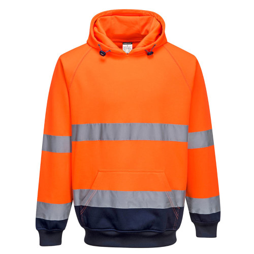 Portwest B316 Pro Hi-Vis Hoodie in Two-Tone Orange/Navy