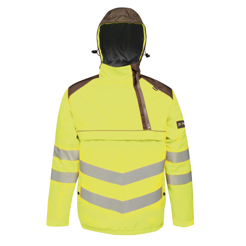Regatta TRA316 in Yellow and Grey Waterproof Insulated Overhead Jacket front main image