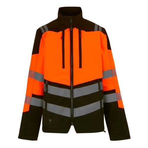 Regatta TRS760 X-Pro Softshell Jacket in Orange and Black front main image