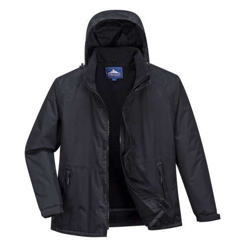 Portwest S505 Limax Winter Jacket in Black - Waterproof and Fleece Lined - Free UK Delivery on Orders Over Â£20. Size Large