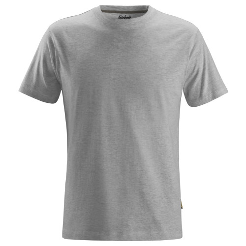 Snickers 2502 Classic Cotton T-Shirt in Grey Melange Main Image