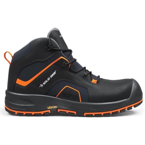 Snickers Solid Gear SG73004 Falcon 2 Mid Height Safety Boots in Black and Orange main image