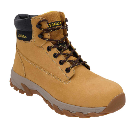 Stanley breaker safety boots in honey colour front view
