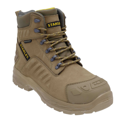 stanley vortex safety boots in stone colour waterproof S7