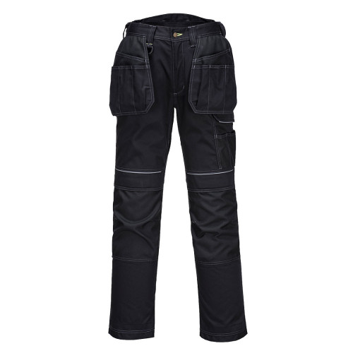 Toolmonkey - Portwest T602 PW3 Work Trousers Black 28 Regular-Tall