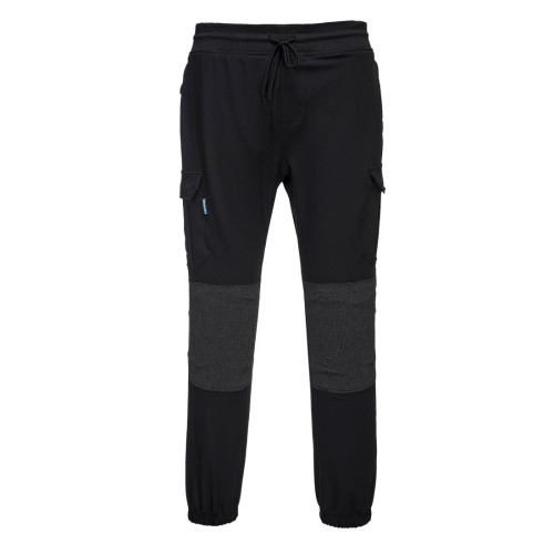 Portwest T803 KX3 Black Work Jogging Bottoms with Reinforced Knees and Stretch Fabric